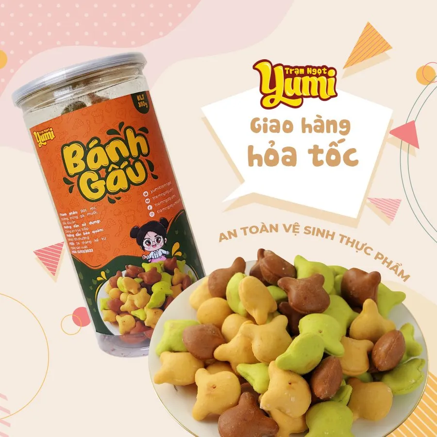 Review Bánh Gấu Trạm Ngọt Yumi 3 Vị Nhân Kem Sữa: Ngon, Độc Đáo, Gây Nghiện!