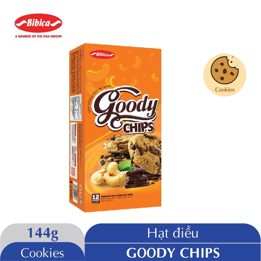 Ảnh Bánh Goody Chip Dừa Bibica 144g 2