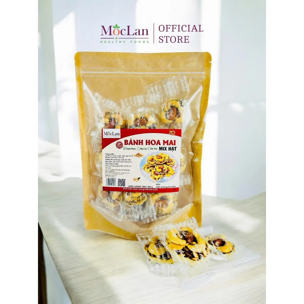 Ảnh Bánh Hoa mai mix hạt dinh dưỡng Mộc Lan Healthy - 250g, 500g 2