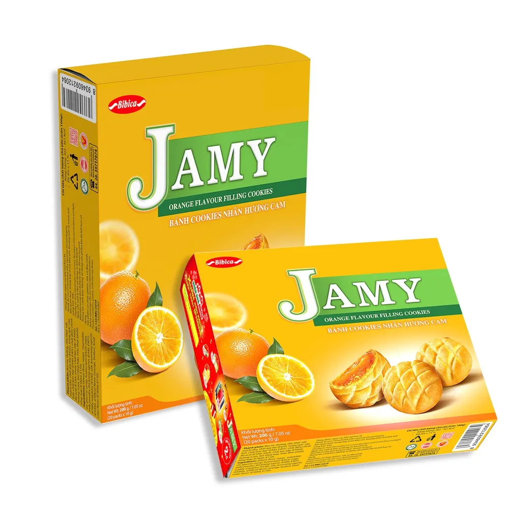 Ảnh Bánh Jamy Nhân Mứt Dâu Bibica 200g 2