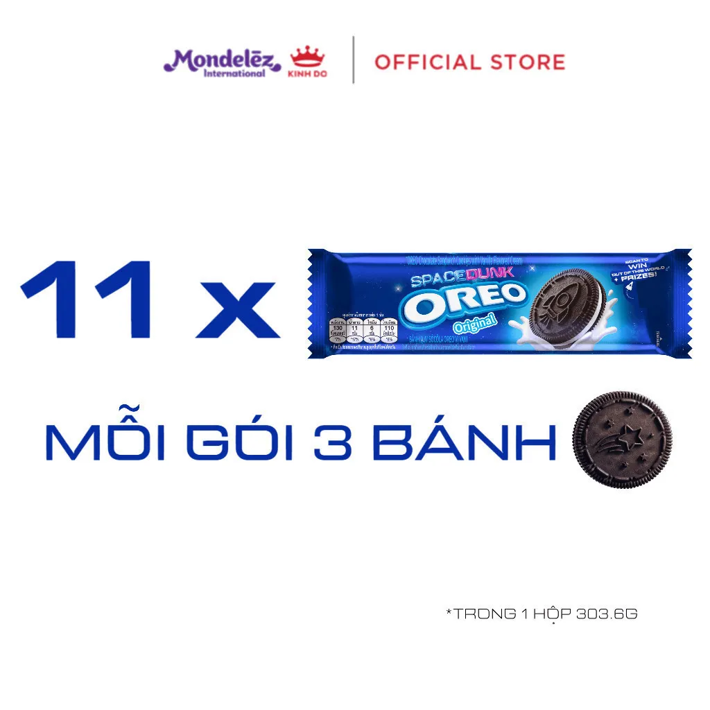 Ảnh Bánh Quy Sôcôla OREO Vị Vani , Combo 2 Gói X 303.6G - phiên bản OREO SPACE DUNK 2