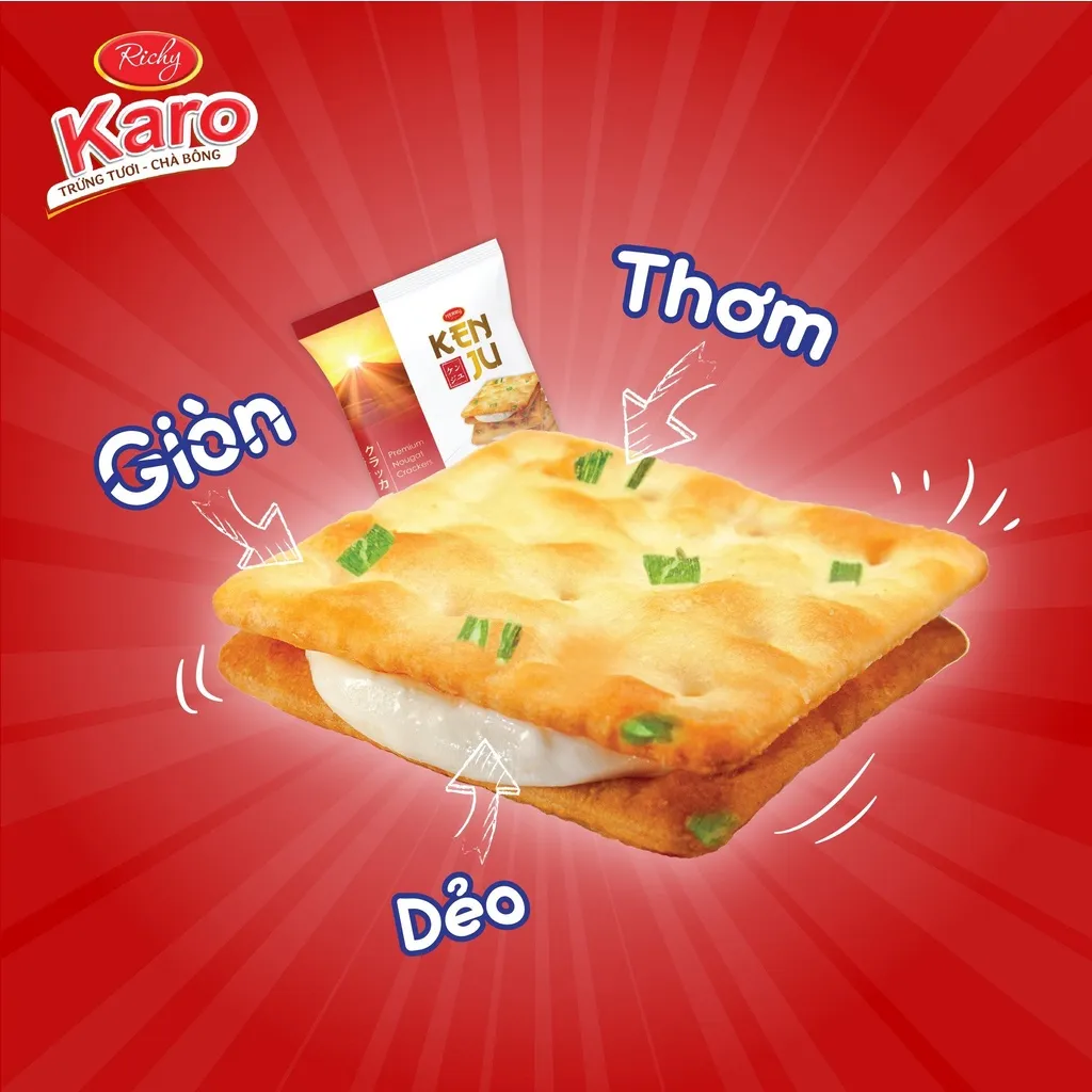 Ảnh Bánh Richy Kenju quy hành kem dẻo túi 186g 2
