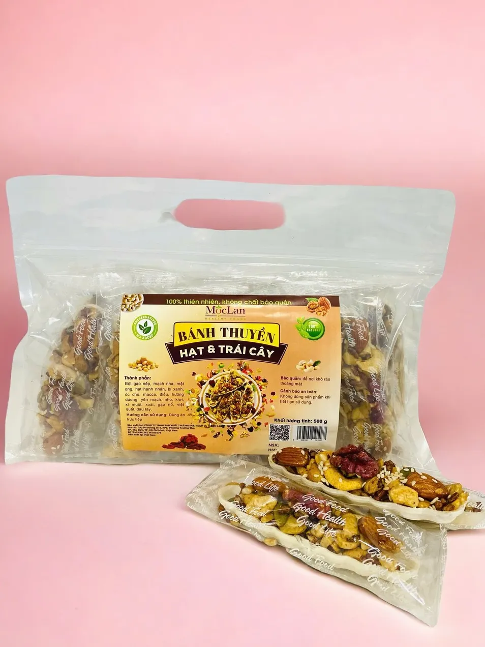 Ảnh Bánh thuyền hạt dinh dưỡng Mộc Lan loại Vip mix các loại hạt hỗ trợ giảm cân ăn kiêng - 250g, 500g 3