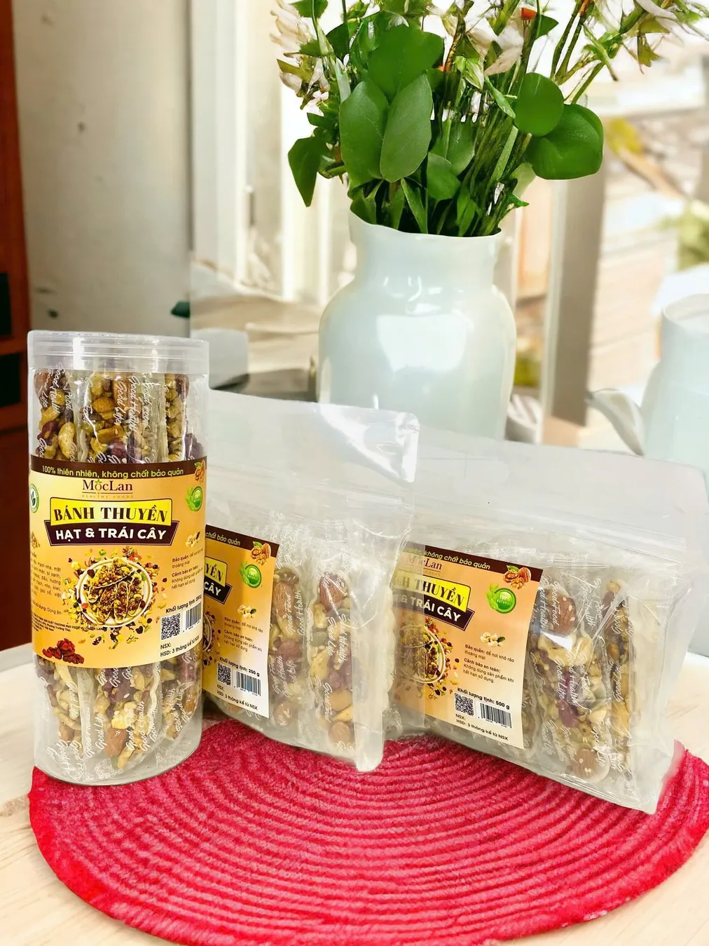 Ảnh Bánh thuyền hạt dinh dưỡng Mộc Lan loại Vip mix các loại hạt hỗ trợ giảm cân ăn kiêng - 250g, 500g 4