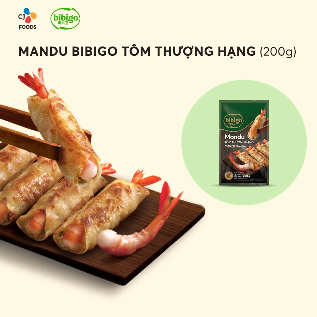 Ảnh Bánh xếp Mandu Tôm Thượng Hạng Bibigo 200g - Date 08/2025 2