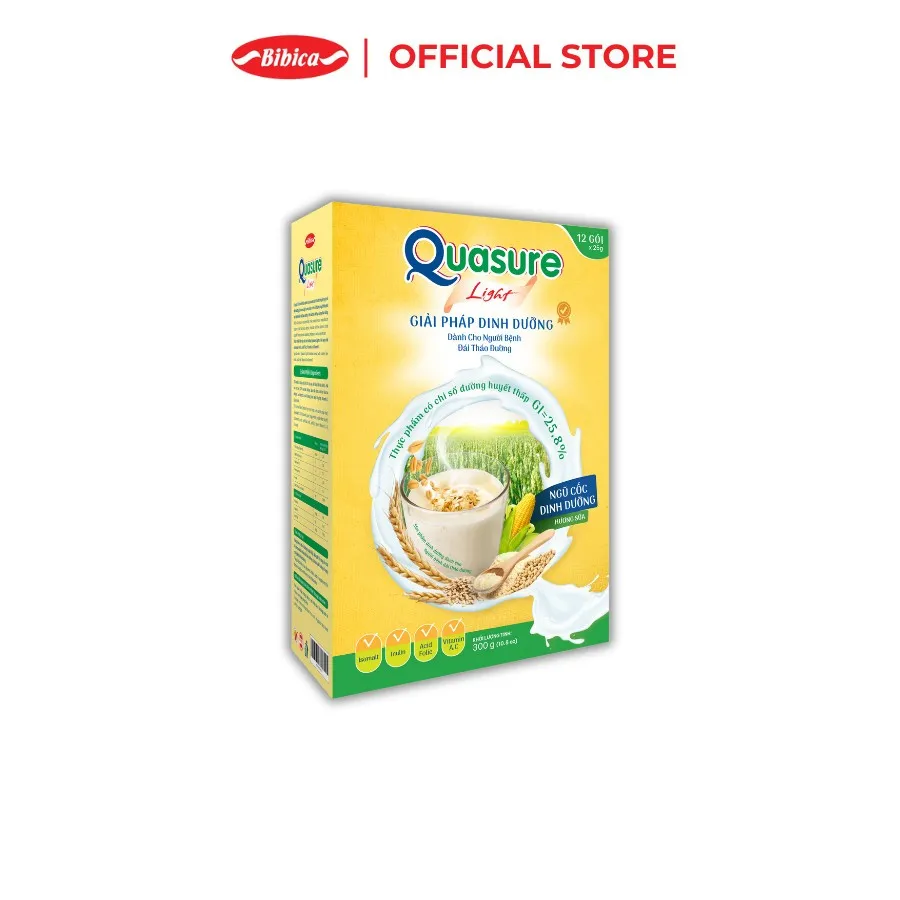 Ảnh BAO BÌ MỚI - Bánh Quasure Light Bibica cho người ăn kiêng, tiểu đường - Ngũ Cốc/ Bông Lan/ Bánh Quy 1