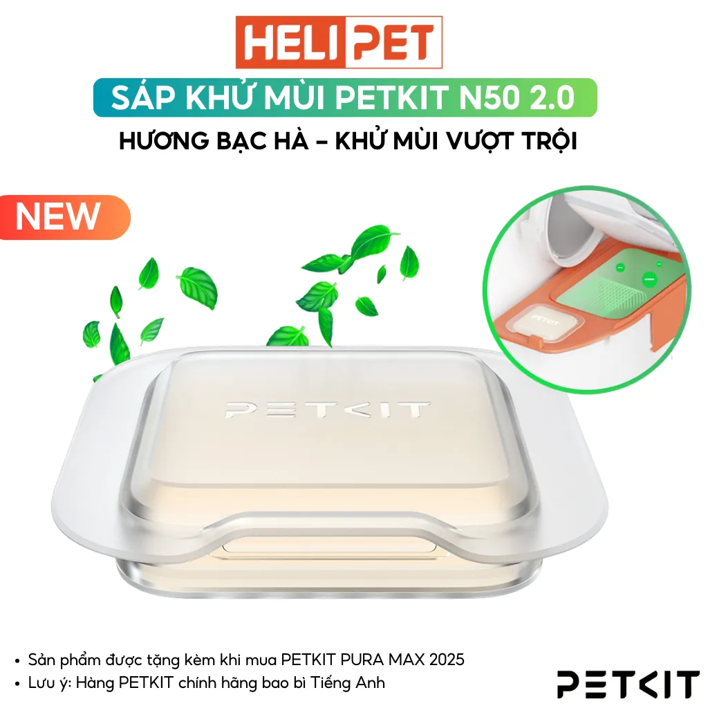 Ảnh [Bao Bì Mới] Sáp khử mùi PETKIT N50 2.0 Dùng cho máy dọn vệ sinh tự động PETKIT Pura Max - HeLiPet 1