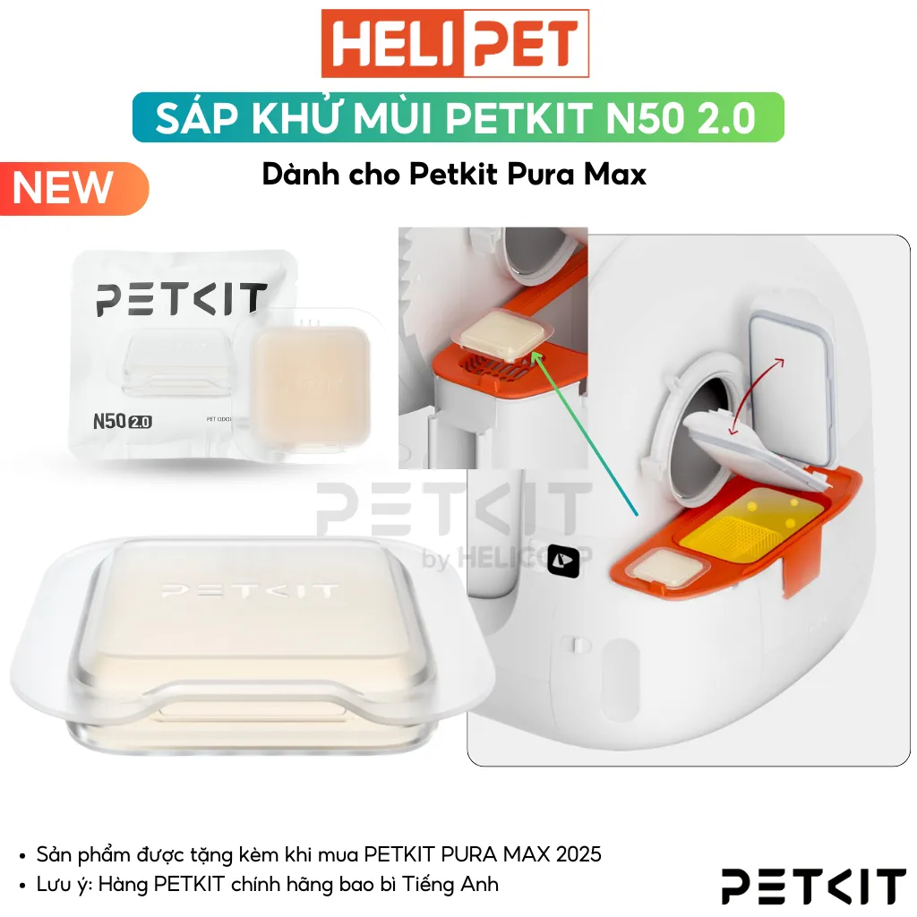 Ảnh [Bao Bì Mới] Sáp khử mùi PETKIT N50 2.0 Dùng cho máy dọn vệ sinh tự động PETKIT Pura Max - HeLiPet 4