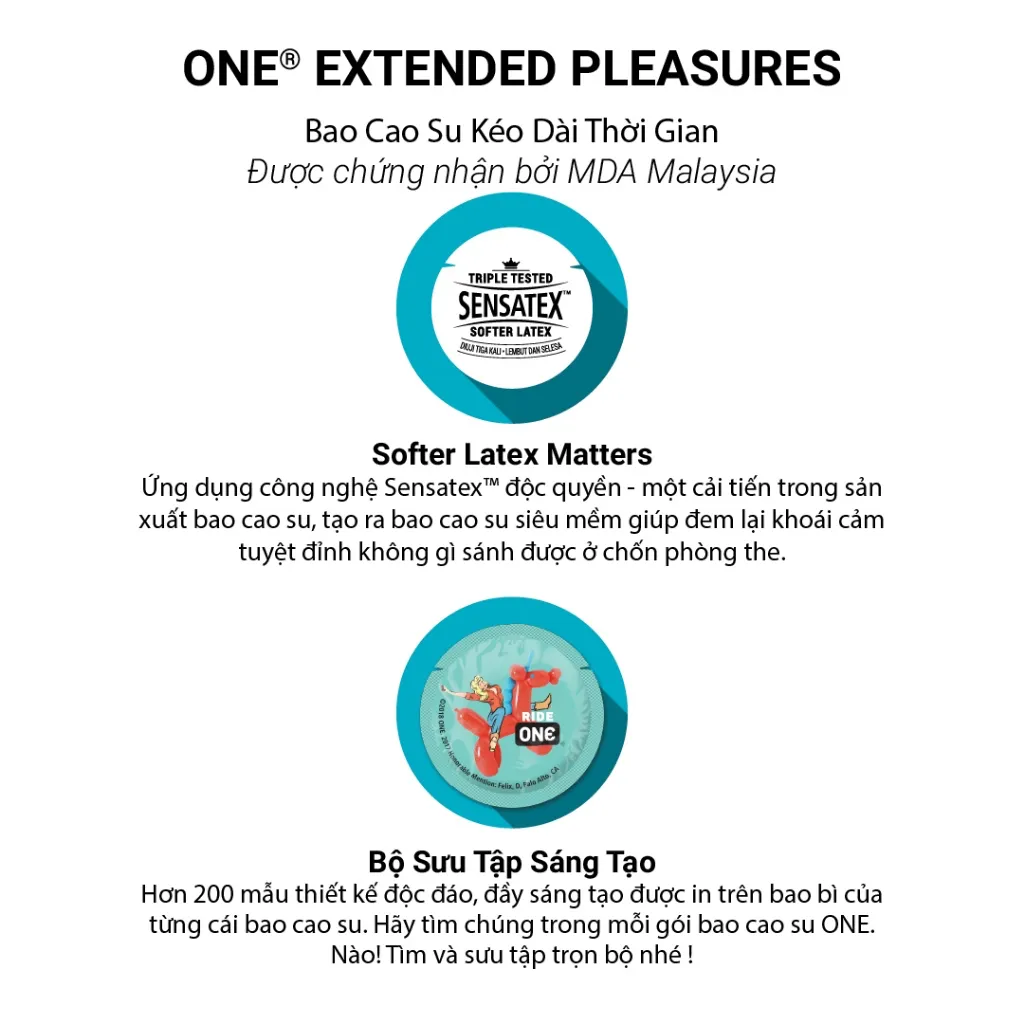 Ảnh Bao Cao Su ONE của Mỹ| One Extended Pleasures kéo dài thời gian cực xịn 53mm 3