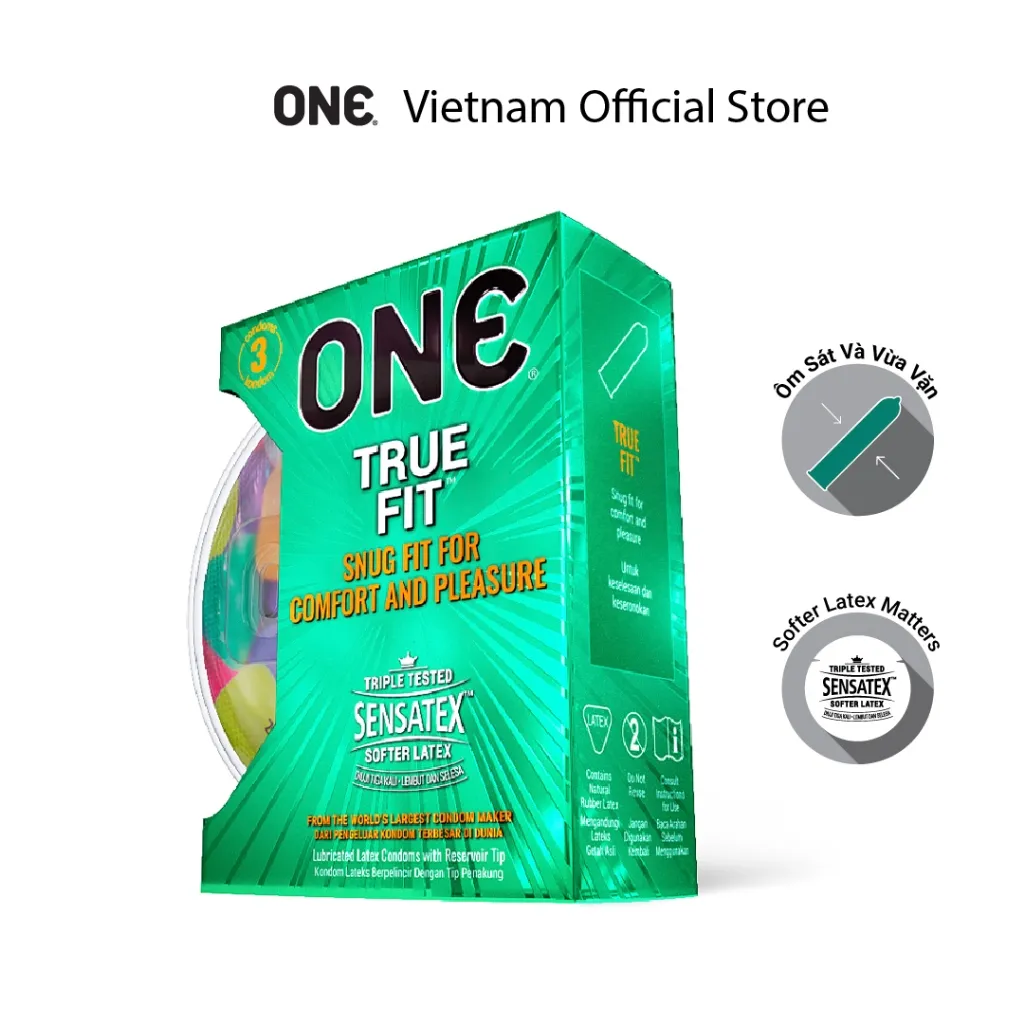Ảnh Bao Cao Su ONE của Mỹ| One True Fit size 49mm ôm sát thoải mái dễ chịu 4
