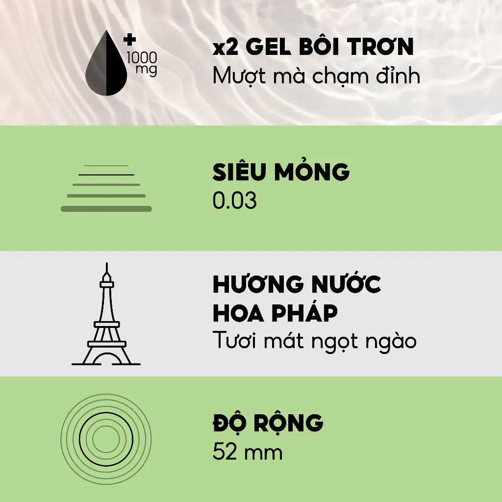 Ảnh Bao cao su PlayAh Her Feel Ultra Thin 0.03 Hộp 3/10 Size 52mm Siêu Mỏng Nhiều Gel Cao Cấp 2