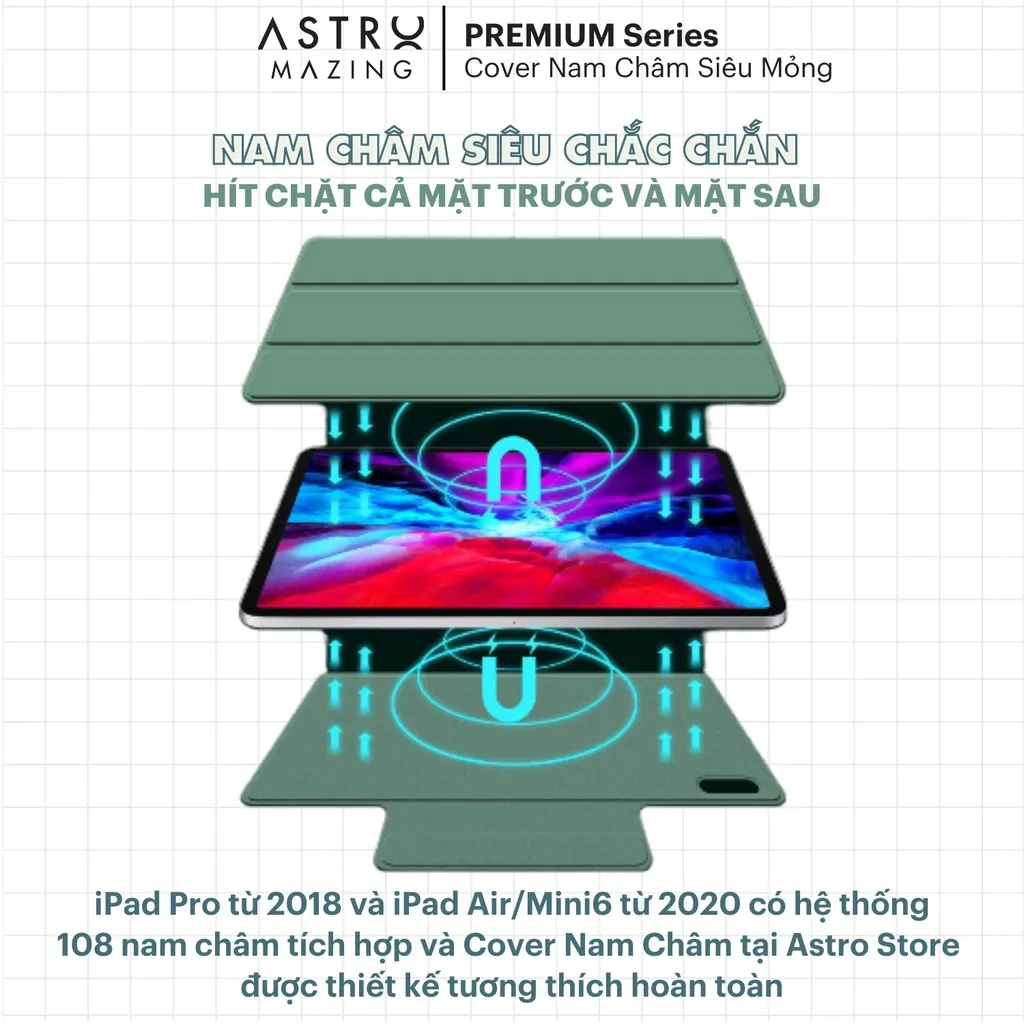 Ảnh Bao da case nam châm AstroMazing siêu mỏng cho iPad Pro 11 Air 4 5 cover Mini 6 2