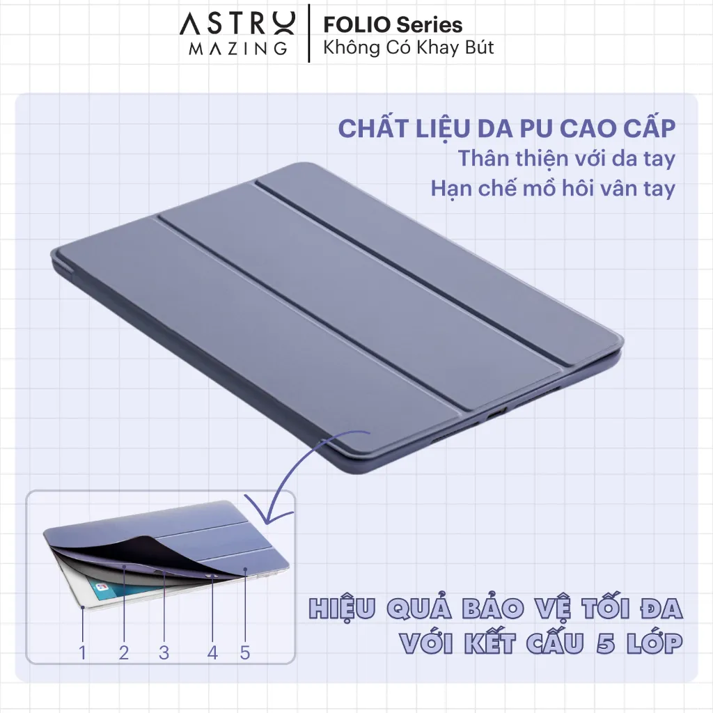 Ảnh Bao da F01 không khay bút iPad Basic AstroMazing cover case iPad Pro 11 Air 4 5 Gen 9 2