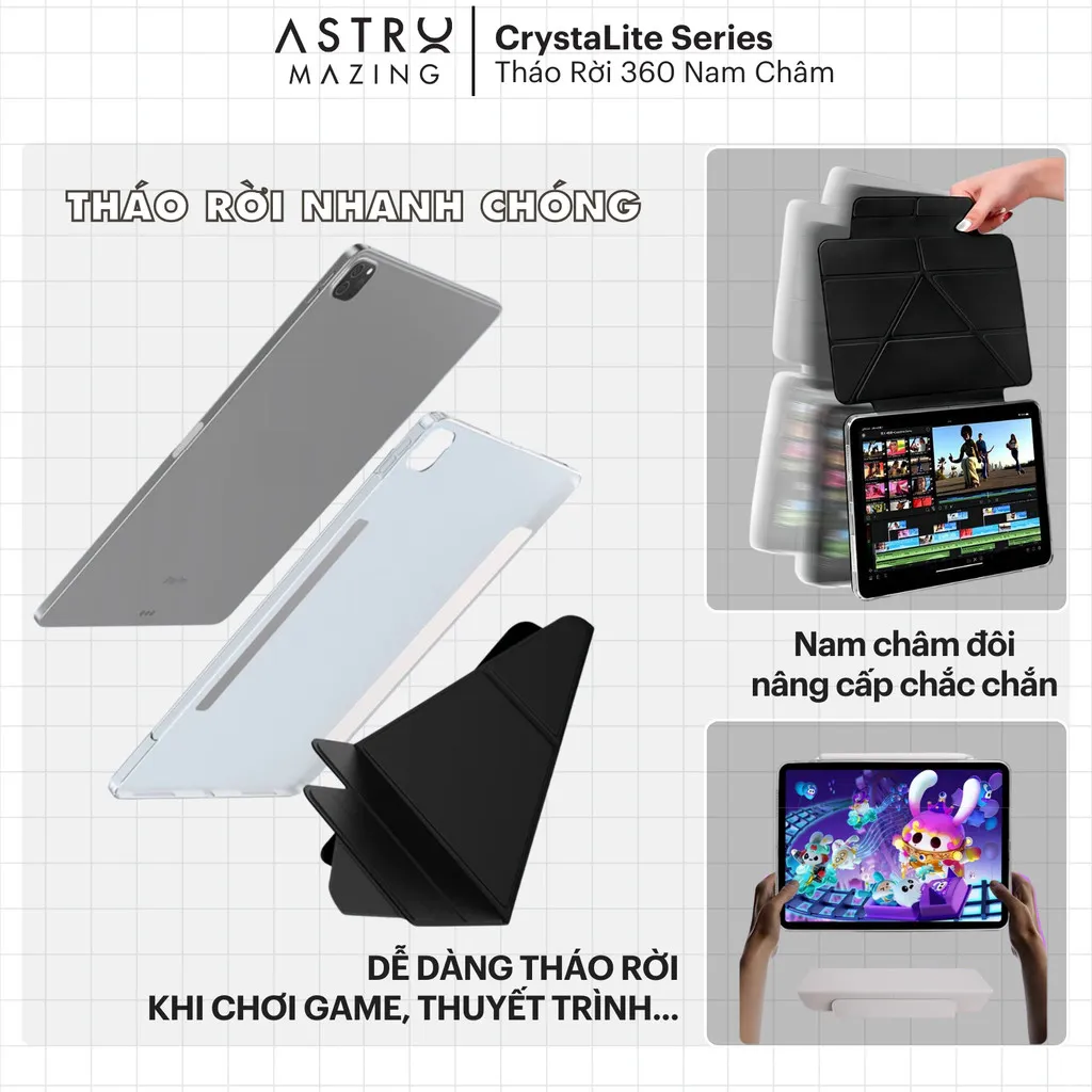 Ảnh Bao da iPad CrystaLite AstroMazing - Case cho iPad Pro Air 4 5 6 Pro 11 2
