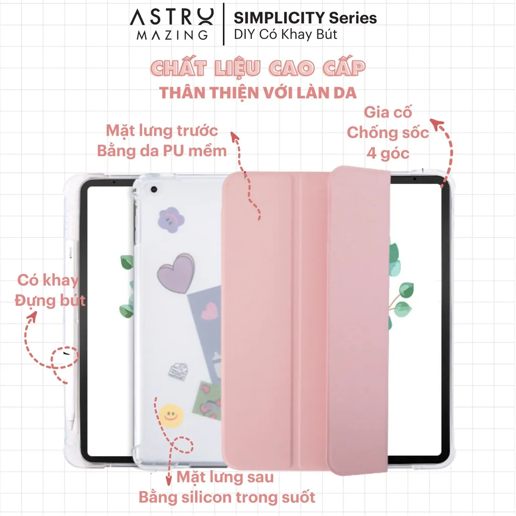 Ảnh Bao da iPad DIY V1 màu pastel AstroMazing cover case cho Pro 11 Air 4 5 Gen 7 8 9 2