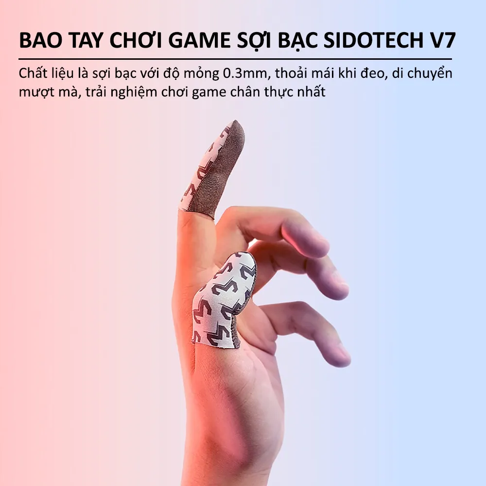 Ảnh Bao tay chơi game ff MEMO V7 găng tay sợi bạc gaming cho điện thoại chống mồ hôi chơi liên quân tốc chiến pubg mobile 3