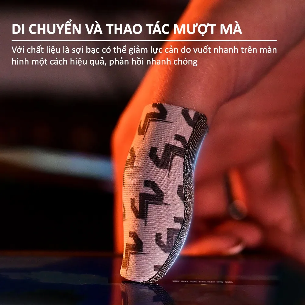 Ảnh Bao tay chơi game ff MEMO V7 găng tay sợi bạc gaming cho điện thoại chống mồ hôi chơi liên quân tốc chiến pubg mobile 4