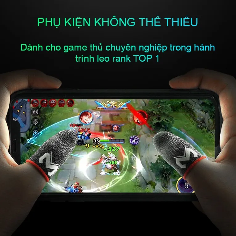 Ảnh Bao tay chơi game MEMO sợi carbon cao cấp chống mồ hôi ngón tay di chuyển mượt cảm ứng nhạy chơi liên quân PUBG FF ROS 3