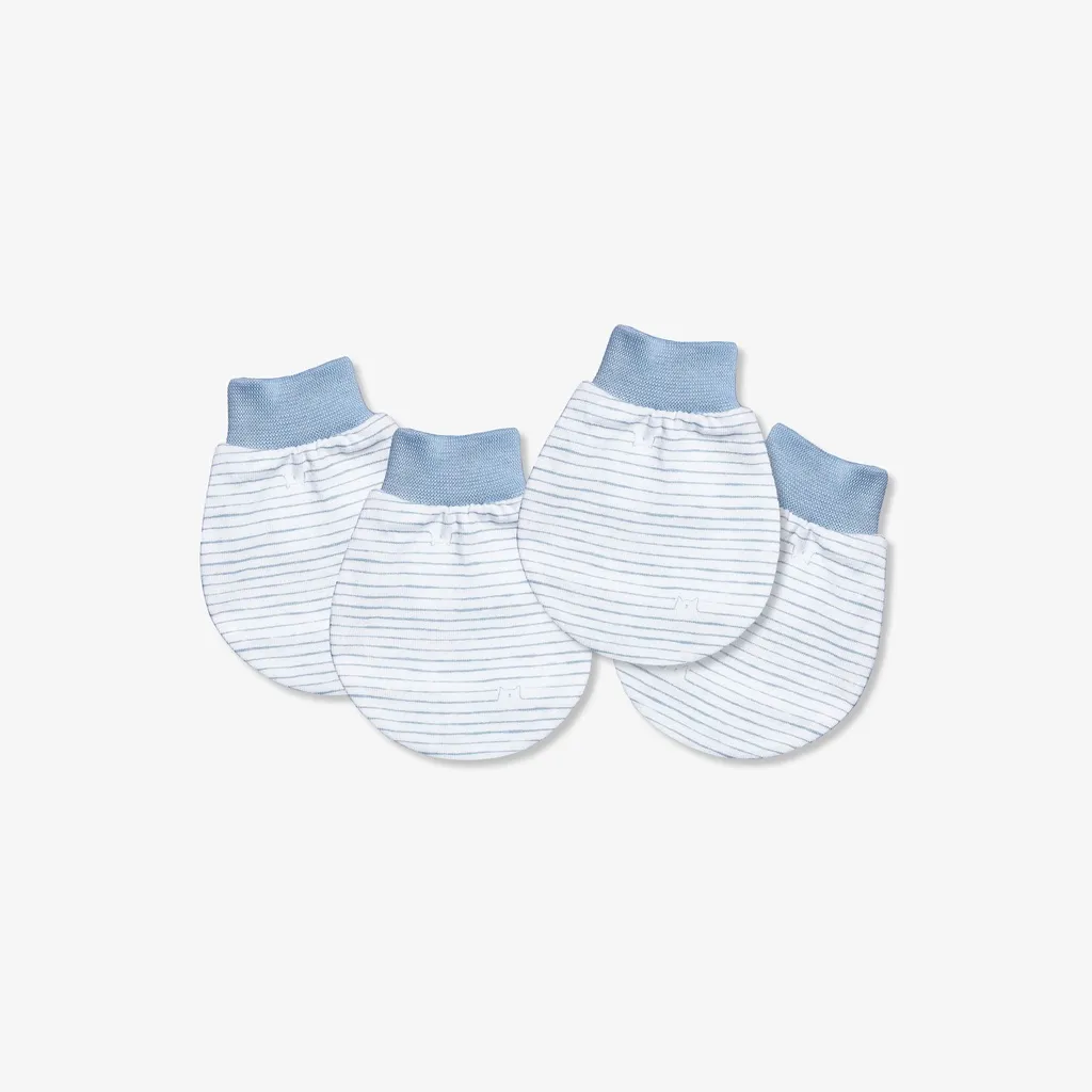 Ảnh Bao Tay Sơ Sinh MIOMIO(2 Đôi), Dành Cho Bé Gái Bé Trai, 100% cotton, Hoạ Tiết Thỏ, Sọc, Mèo Mây, Mặt Mèo 4