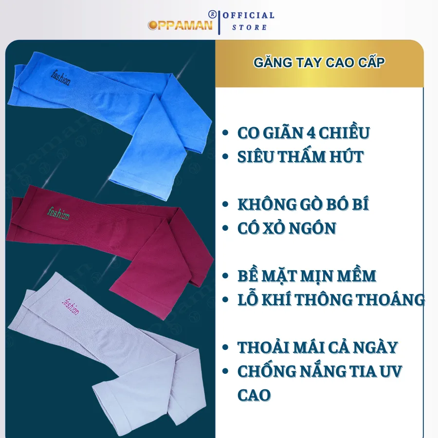 Ảnh Bao tay tất tay chống nắng xỏ ngón ống tay bảo vệ tay găng tay xỏ ngón mềm chống UV OGT1 OPPAMAN 2