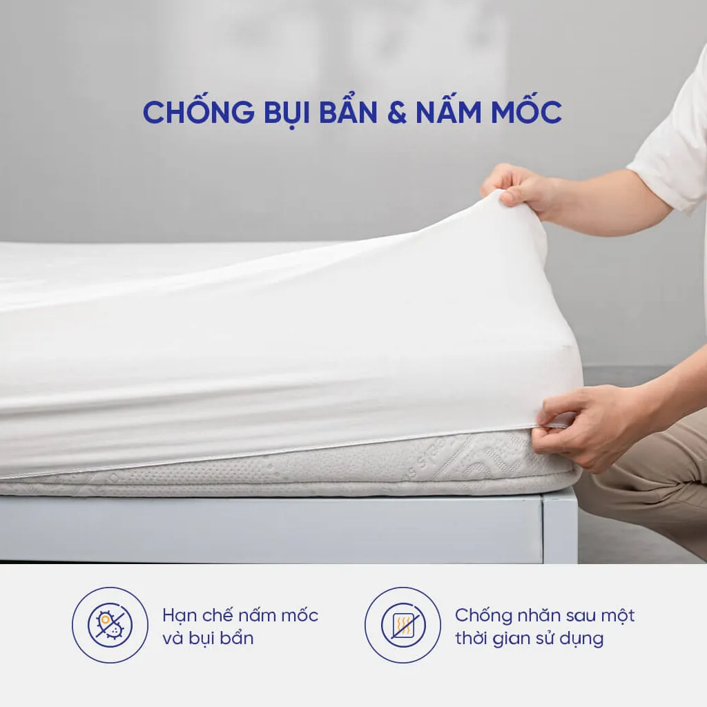 Ảnh Bảo vệ nệm Doona Bamboo 30cm chống bụi bẩn nấm mốc, khử mùi thoáng khí, thoát nhiệt tối ưu 4