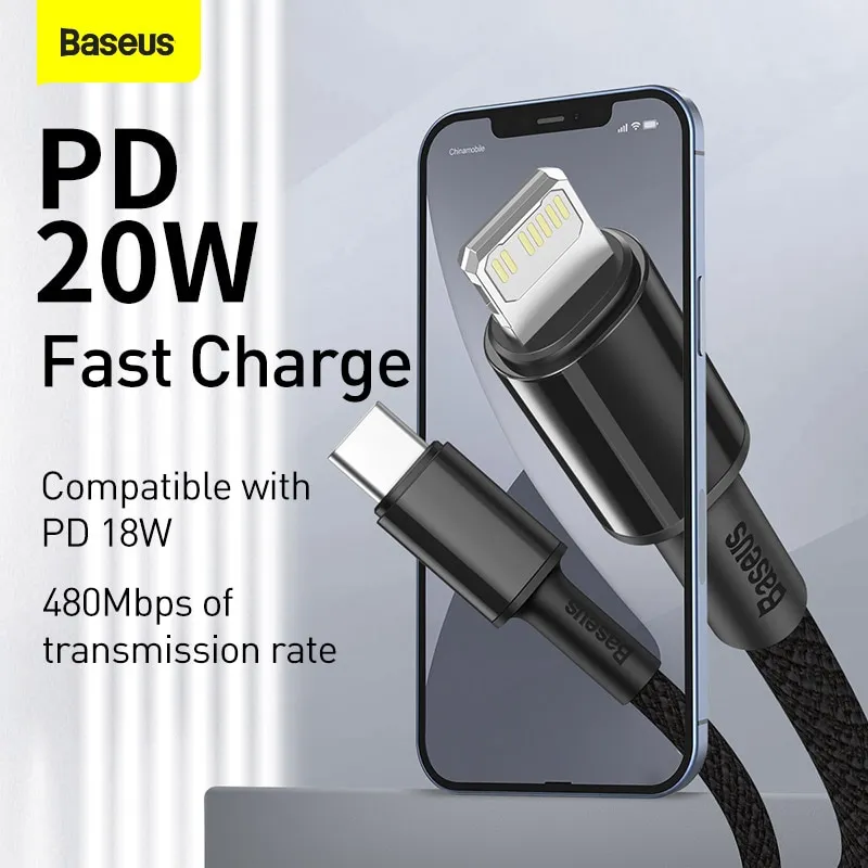 Ảnh Baseus Cáp Sạc Nhanh 20W PD USB C Type C cáp sạc nhanh cho ip 13 11 Pro Xs Max 1