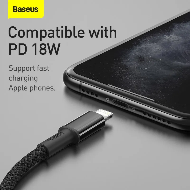 Ảnh Baseus Cáp Sạc Nhanh 20W PD USB C Type C cáp sạc nhanh cho ip 13 11 Pro Xs Max 2