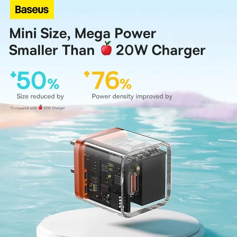 Ảnh Baseus Củ Sạc Bộ Cáp Nhanh PD 20W GaN 5 Sạc điện cho Không Nóng Máy An Toàn Ổn Định 4