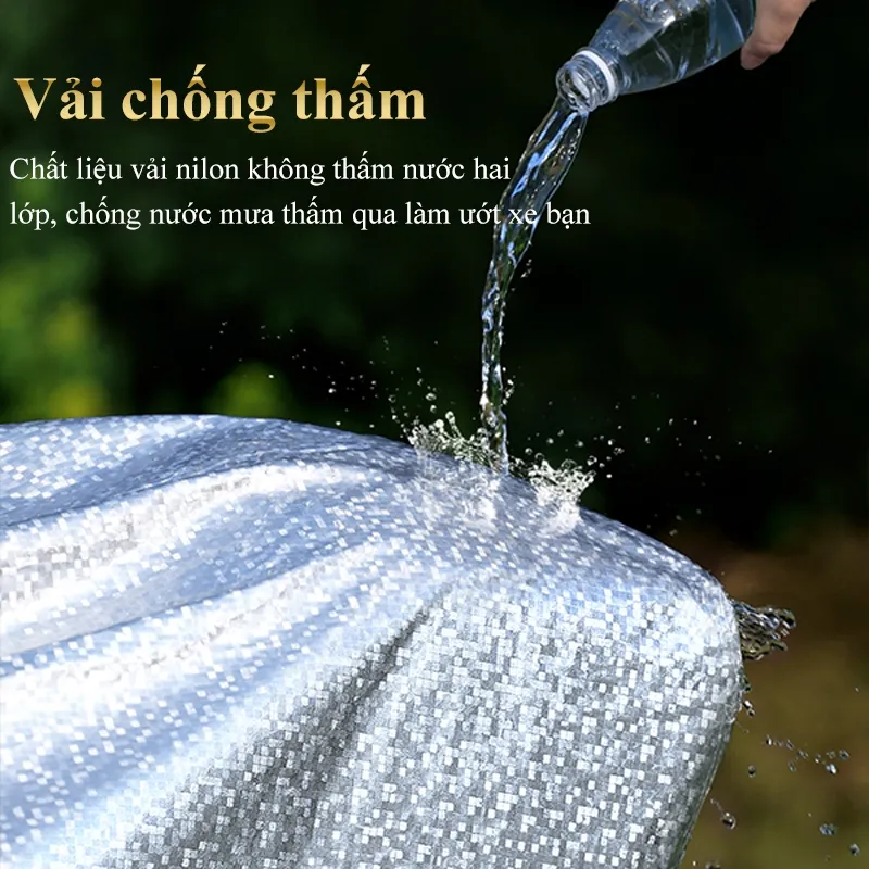 Ảnh Bạt phủ xe máy MYT Bạt trùm xe máy 3 lớp tráng nhôm chống nóng cách nhiệt che mưa lớp lót chống xước 2.1m 2