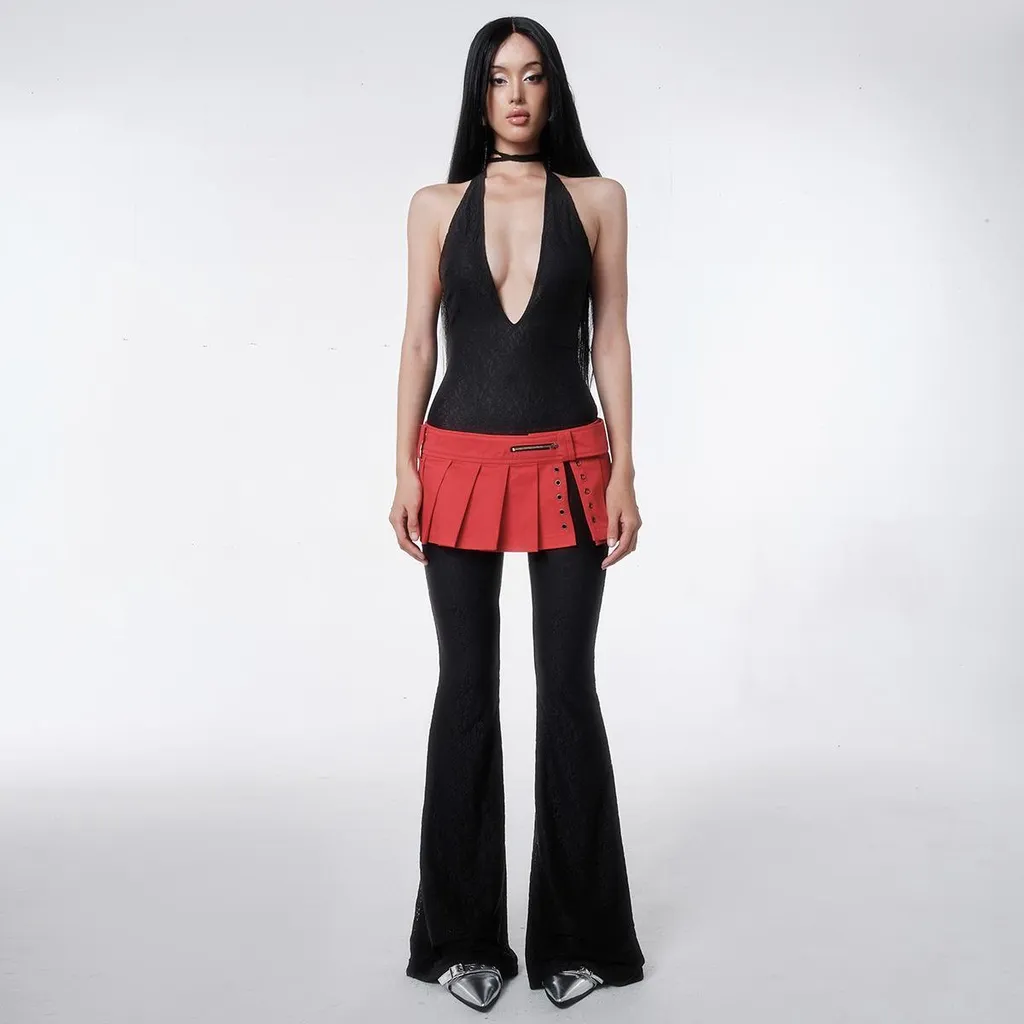Ảnh BB Plunge Neck Lace Jumpsuit - Jumpsuit ren ống loe cổ V sâu TATICHU 3