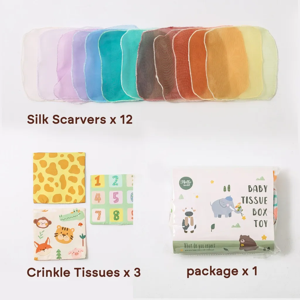 Ảnh Bé Montessori Đồ Chơi Magic Hộp Khăn Giấy Giáo Dục Hoạt Động Học Tập Cảm Giác Đồ Chơi Cho Trẻ Em Vui Nhộn Kotak Khăn Giấy Bận Rộn Ban Trò Chơi Cho Bé 2