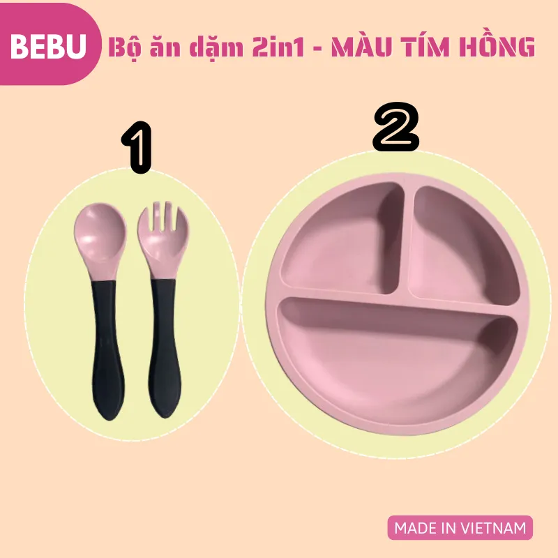 Ảnh BEBU Bộ ăn dặm BeBu Silicon Cao cấp (2 màu) 4