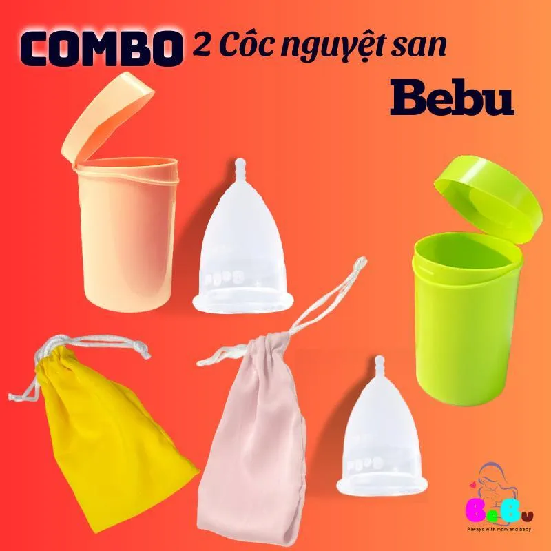 Ảnh BeBu Combo 2 Cốc nguyệt san Silicon y tế mềm mại 1