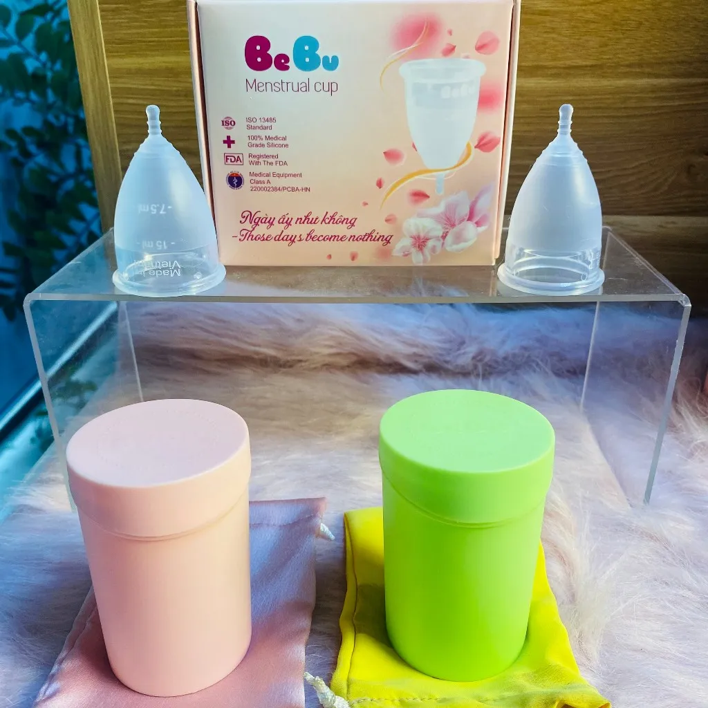 Ảnh BeBu Combo 2 Cốc nguyệt san Silicon y tế mềm mại 2