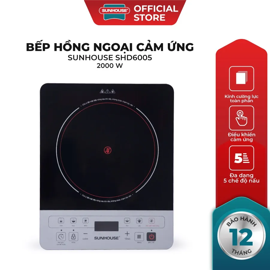 Ảnh Bếp hồng ngoại cảm ứng SUNHOUSE SHD6005 1