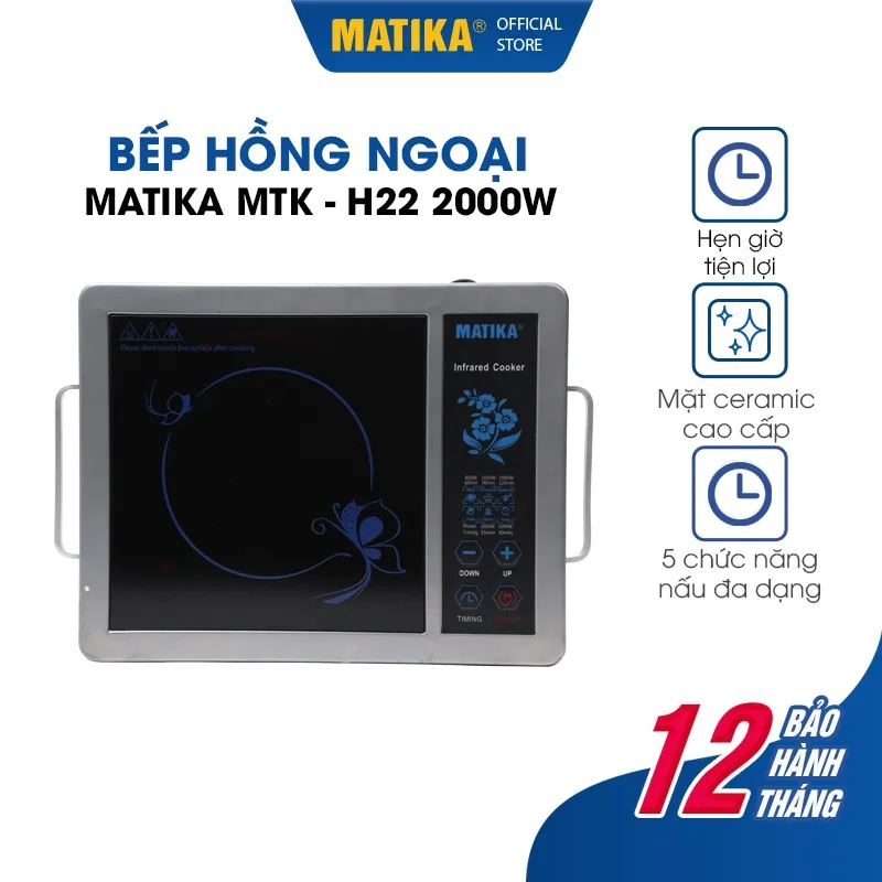 Ảnh Bếp Hồng Ngoại Đơn MATIKA Công Suất 2000W MTK-H22 2