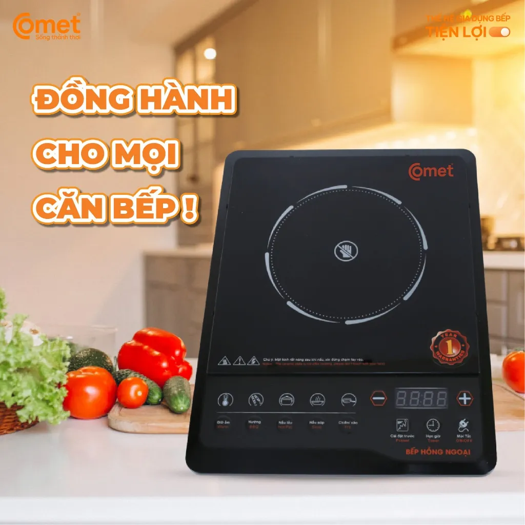 Ảnh Bếp hồng ngoại phím bấm 2000W COMET - CM5517 2