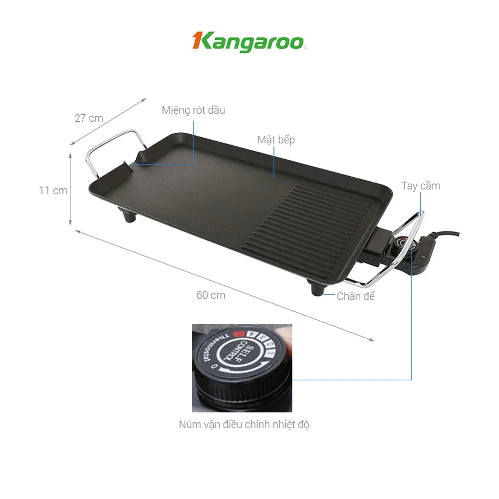 Ảnh Bếp nướng điện Kangaroo size 47x27 model KG699 4
