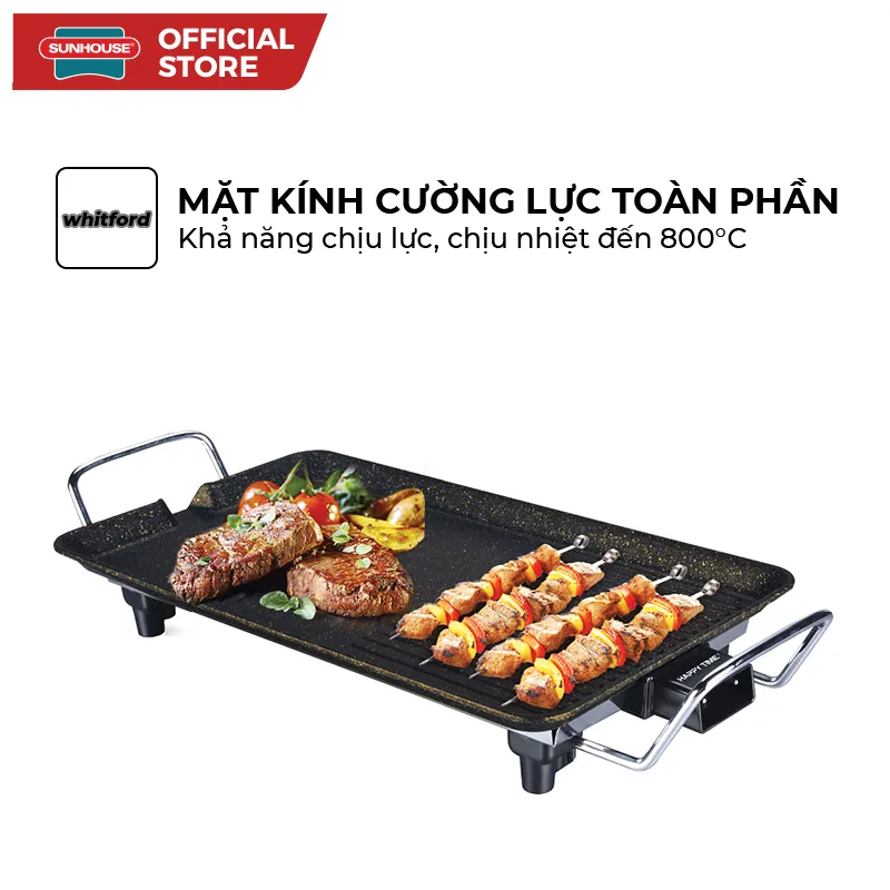 Ảnh Bếp nướng điện SUNHOUSE Happy Time HTD4606 - Mặt chống dính - ĐIều chỉnh núm xoay - Bảo hành 12 tháng 2
