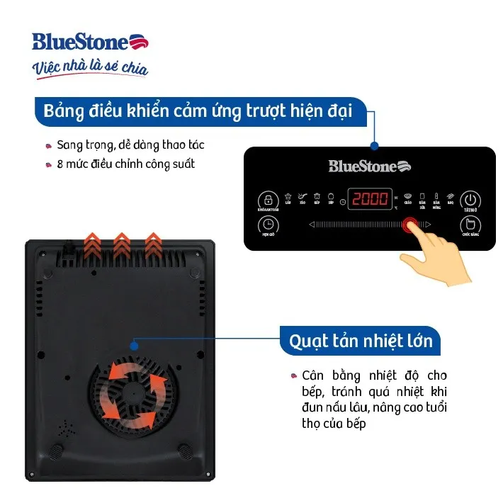 Ảnh Bếp Từ Đơn BlueStone ICB-6619 - 2000W 3