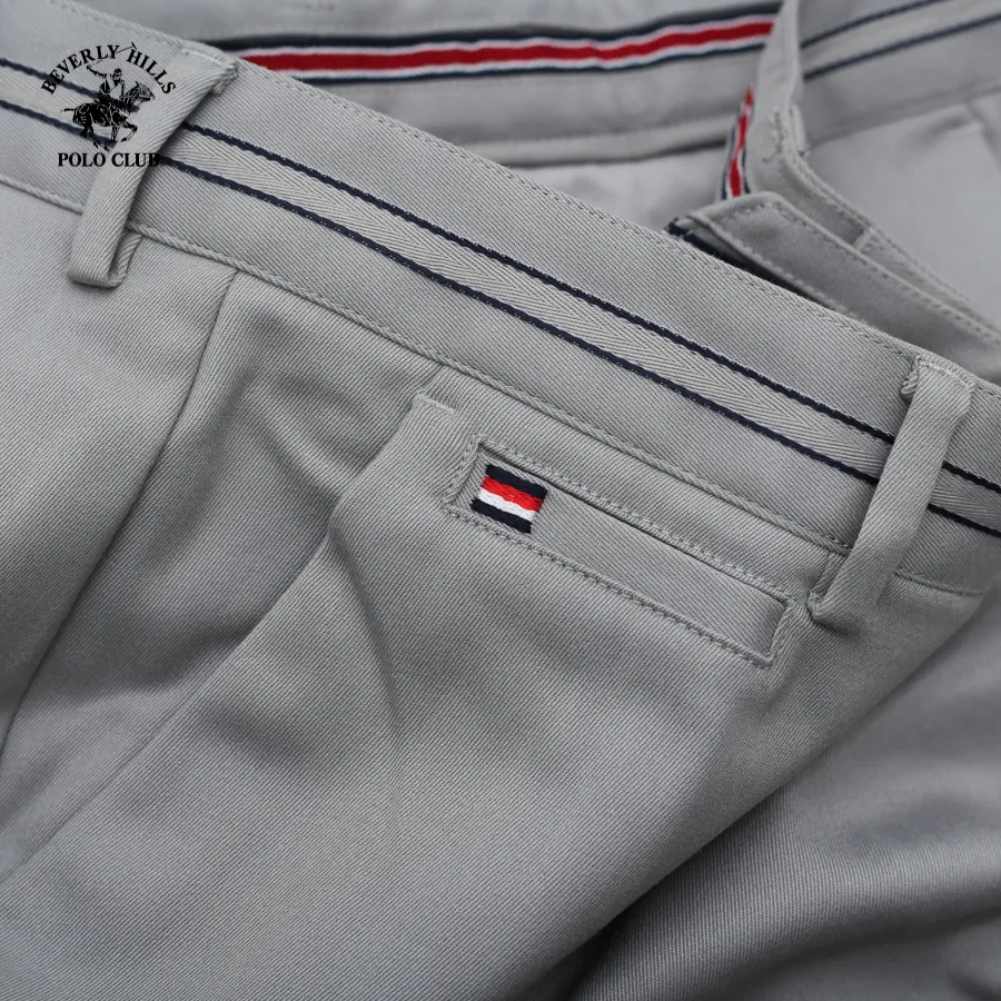 Ảnh Beverly Hills Polo Club - Quần dài Nam Regular Fit Xám ghi Trơn Cotton - BHPC- QKLRS24V016 1