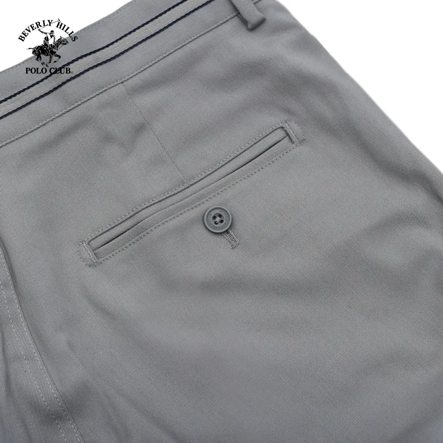 Ảnh Beverly Hills Polo Club - Quần dài Nam Regular Fit Xám ghi Trơn Cotton - BHPC- QKLRS24V016 2