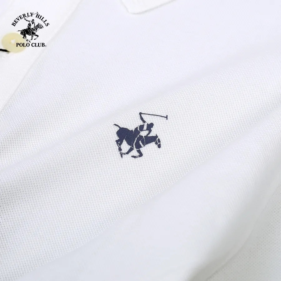 Ảnh Beverly Hills Polo Club-Áo polo Ngắn tay Nam Regular Fit Trắng Pha phối-PMRSW23TL003 2