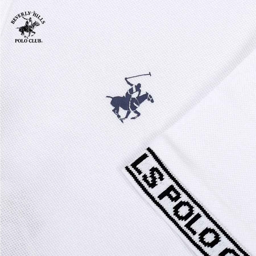 Ảnh Beverly Hills Polo Club-Áo polo Ngắn tay Nam Regular Fit Trắng Pha phối-PMRSW23TL003 3