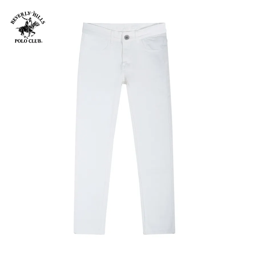 Ảnh Beverly Hills Polo Club-Quần dài Nam Slim Fit Trắng Trơn-QKMSLW23V001 1