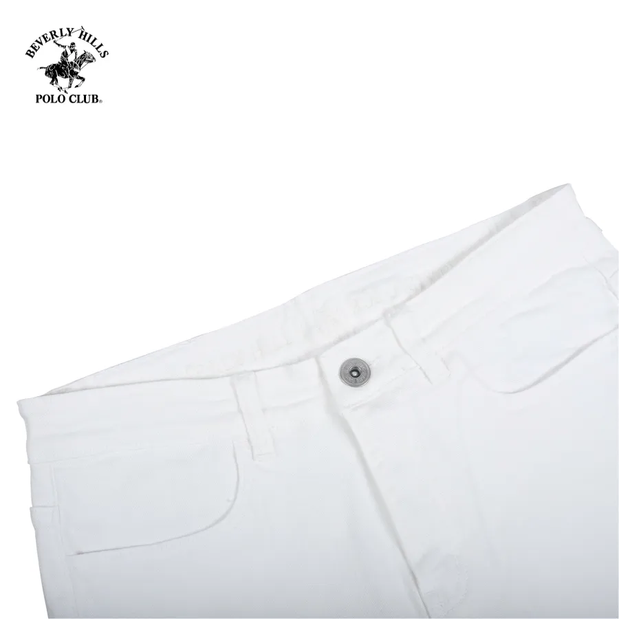 Ảnh Beverly Hills Polo Club-Quần dài Nam Slim Fit Trắng Trơn-QKMSLW23V001 2