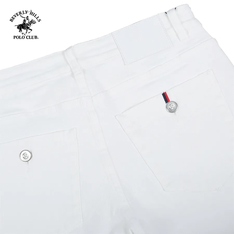 Ảnh Beverly Hills Polo Club-Quần dài Nam Slim Fit Trắng Trơn-QKMSLW23V001 3