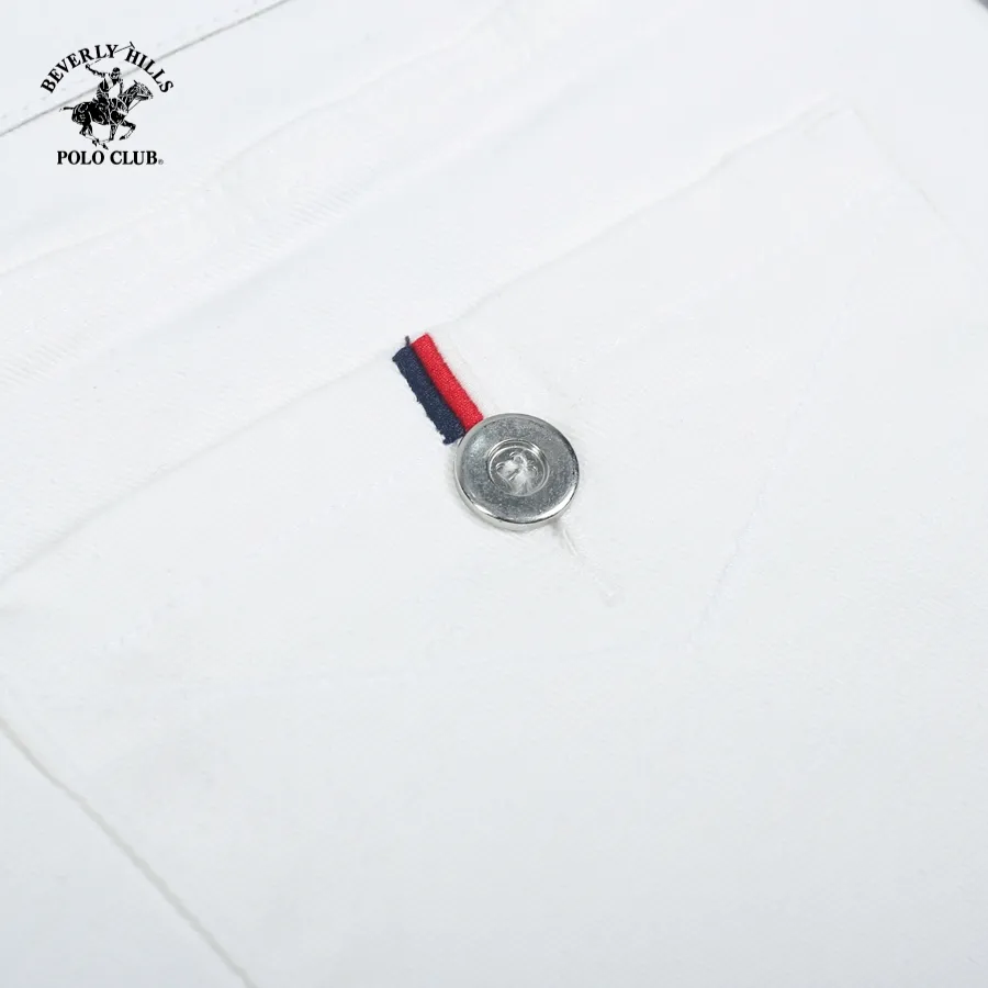 Ảnh Beverly Hills Polo Club-Quần dài Nam Slim Fit Trắng Trơn-QKMSLW23V001 4