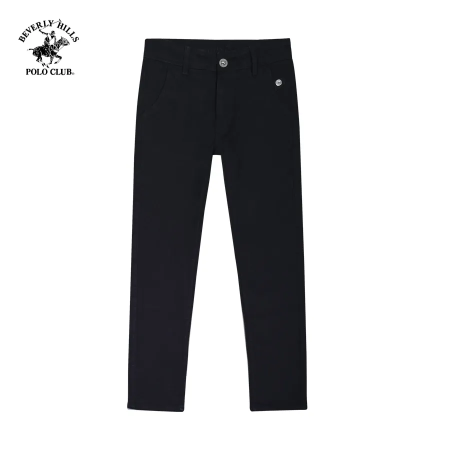 Ảnh Beverly Hills Polo Club-Quần dài Nam Slim Fit Đen Trơn-QKMSLW23V004 1