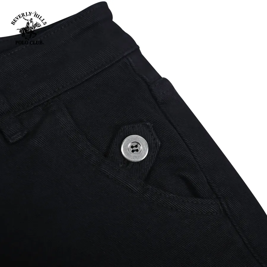 Ảnh Beverly Hills Polo Club-Quần dài Nam Slim Fit Đen Trơn-QKMSLW23V004 2